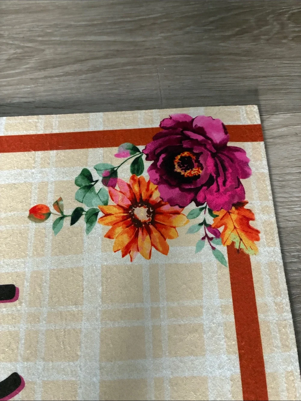 NWT- Harvest Blessings- Fall Doormat with Anti Skid Rubber Back 16x28